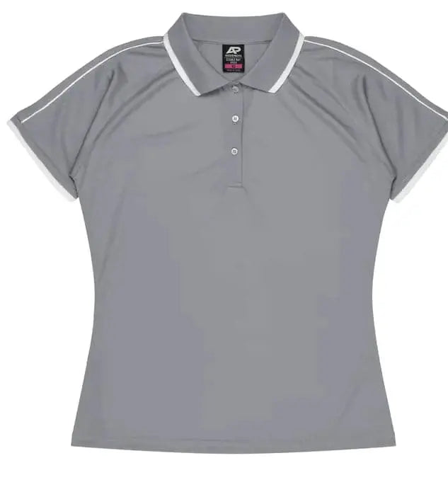Aussie Pacific Double Bay Lady Polo Shirt 2322  Aussie Pacific SILVER/WHITE 6